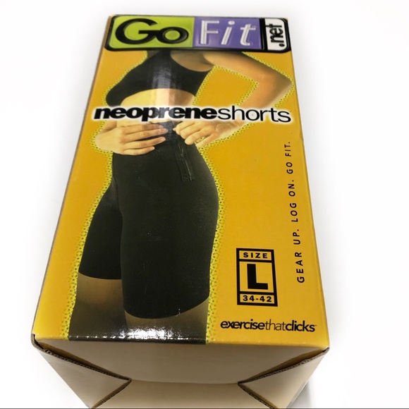 Go Fit Neoprene Shorts Black Size Large - Picture 1 of 9